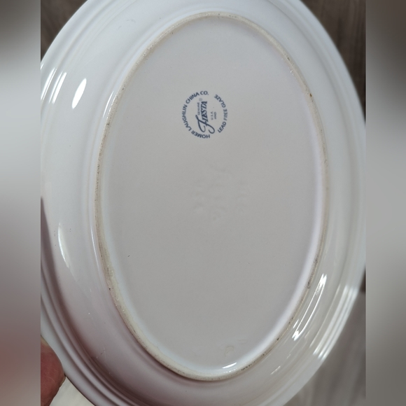 Fiestaware~White Multi Stripe Serving Platter - Picture 4 of 8